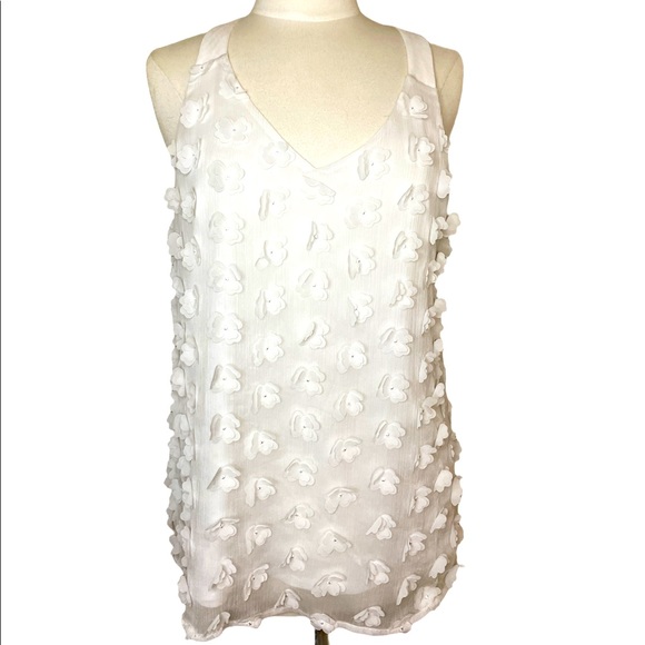 New York & Company Tops - 7th Avenue Women’s Blouse 3D Flowers Sleeveless